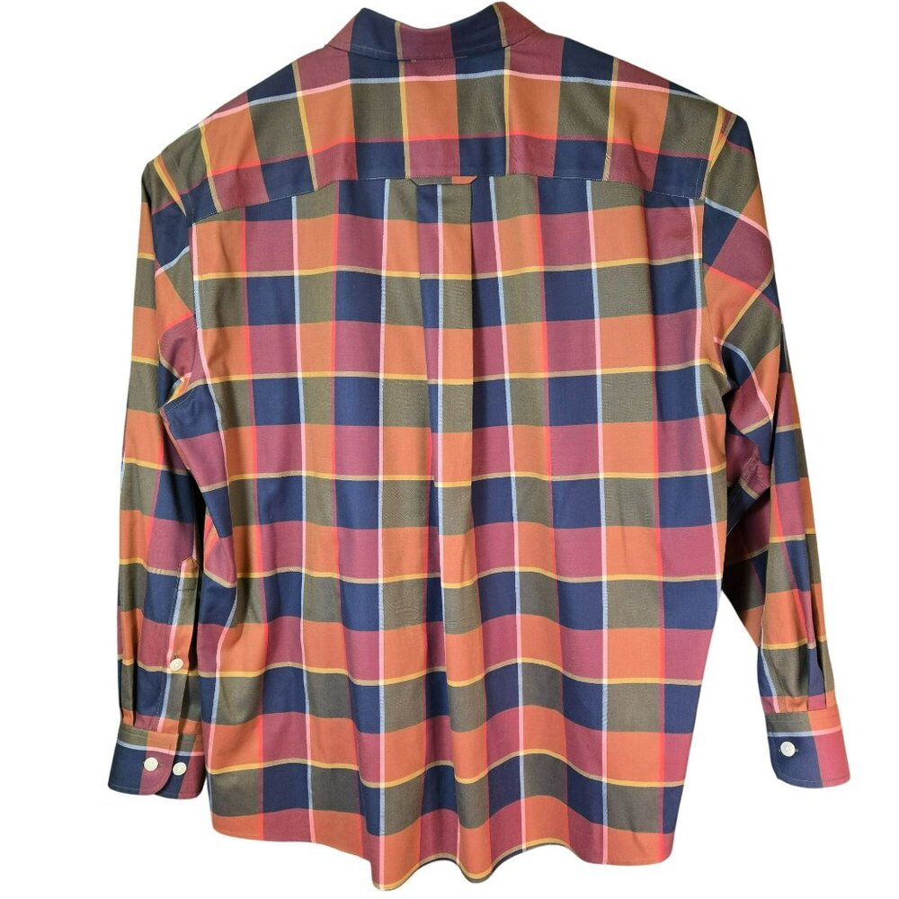 Orvis Mens Wrinkle-Free Madras Plaid Button-Down Shirt XL Vibrant Multicolor - Picture 4 of 12